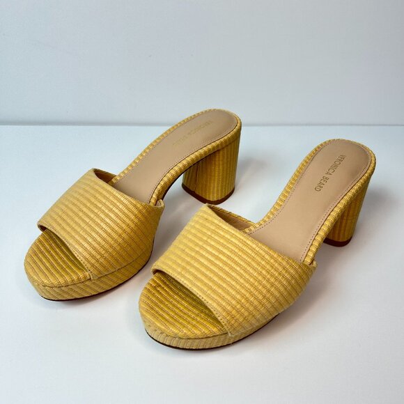 Veronica Beard Shoes - Veronica Beard Women's Dali Raffia Natural Platform Sandal Size 7.5 Summer NWOB